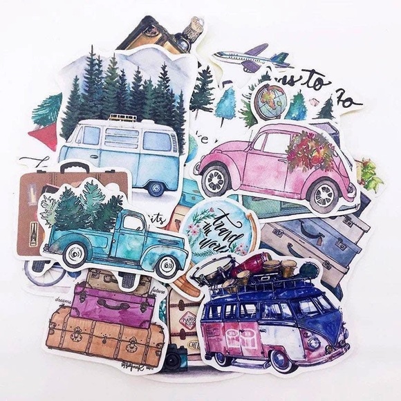Other - Explore The World, 24 Adventurous Stickers, VW Bugs, Road Trip
